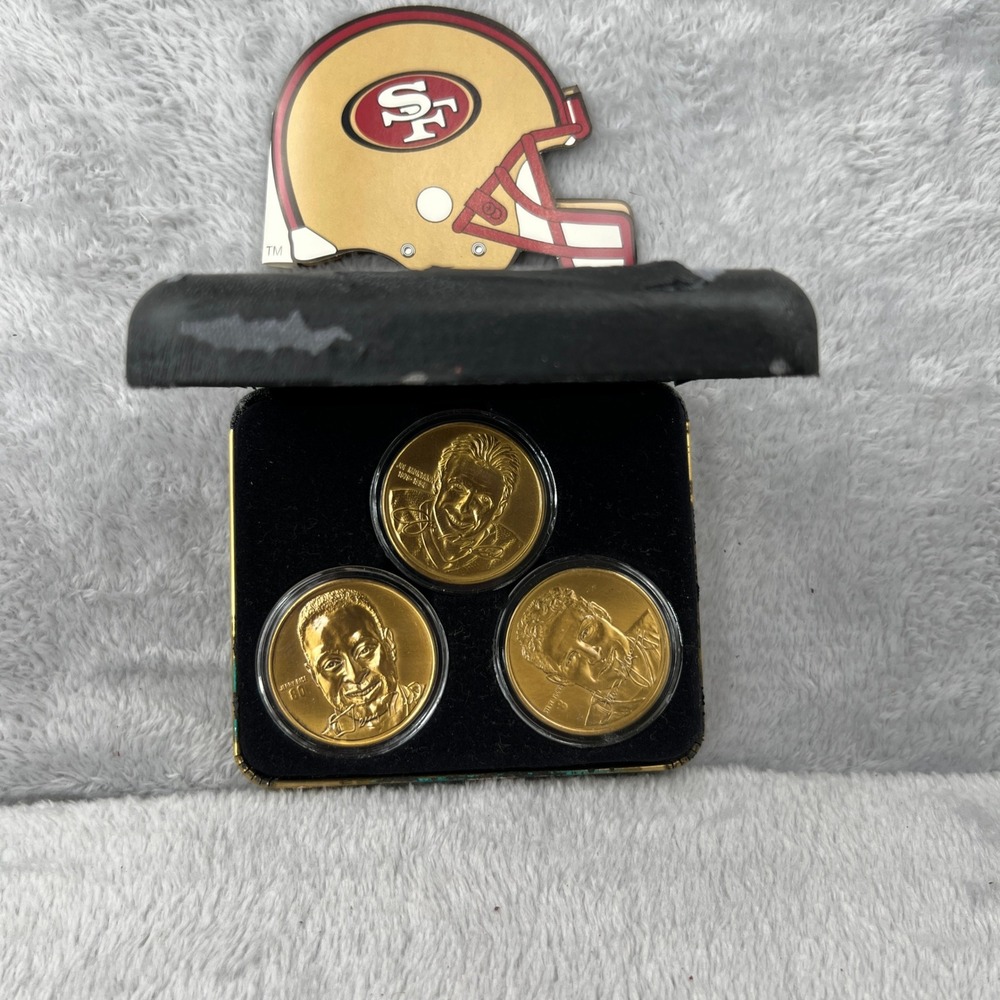 Highland Mint 49ers Limited Edition Coin Set Joe Montana Jerry Rice Steve Young